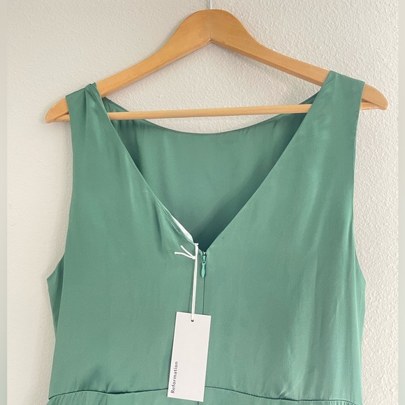 REFORMATION ZYA SILK DRESS 12 - Picture 7 of 13
